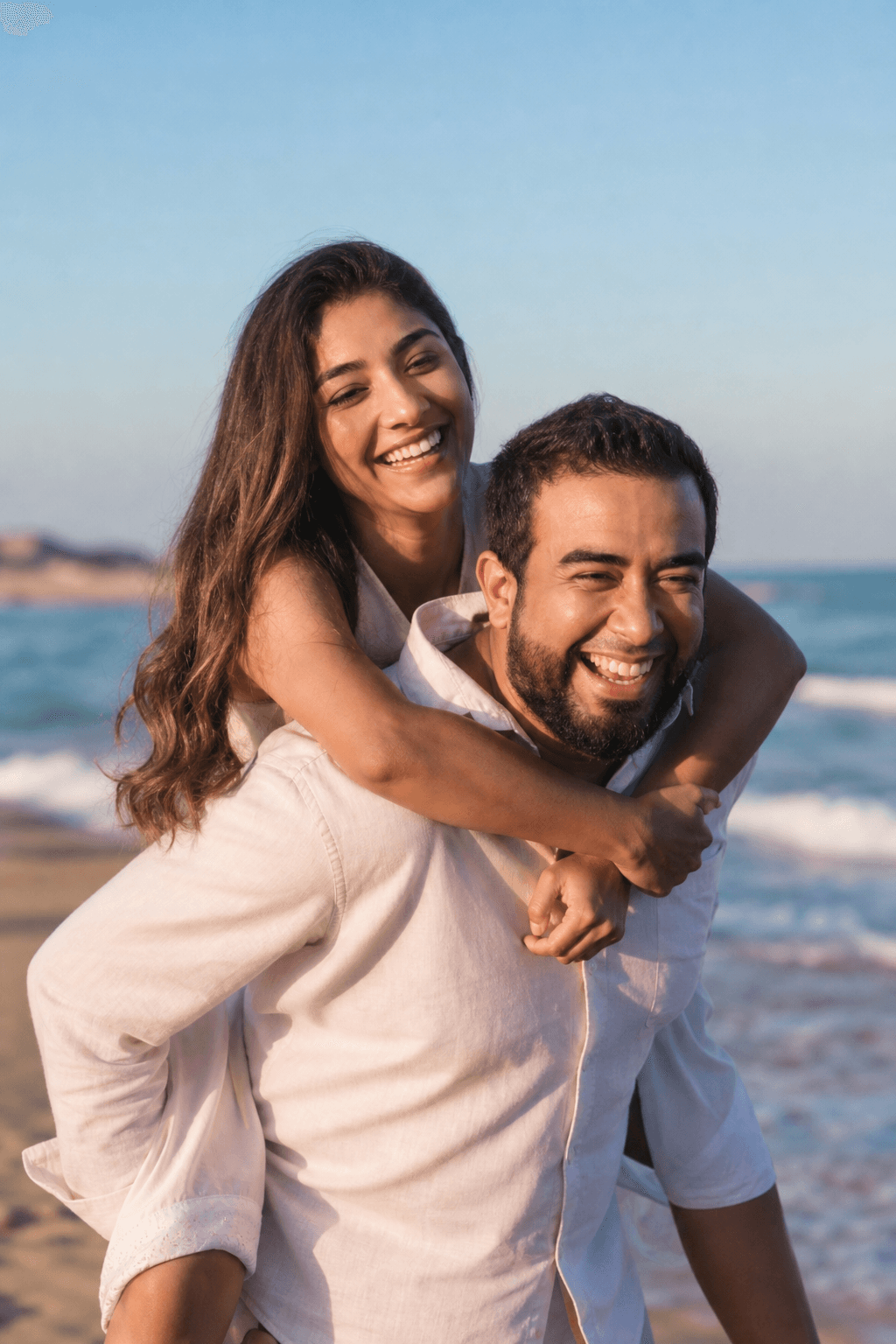 Couple enjoying a joyful moment together